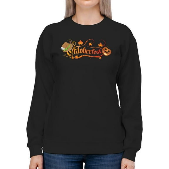 Oktoberfest Logo W Vines Sweatshirt Women -Image by Shutterstock, Female XX-Large