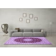 thumbnail image 3 of Ahgly Company Indoor Square Medallion Purple Traditional Area Rugs, 3' Square, 3 of 4