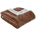 thumbnail image 3 of HomeEssentials Ultra Lush Heavy Sherpa Throw Blanket (50" x 60") - Mocha, 3 of 3
