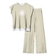 thumbnail image 2 of Pantalones Casuales sin Mangas Impresos con Cuello Redondo Conjunto Superior, Pantalones Ligeros Mujeres para Primavera Verano, 2 of 2