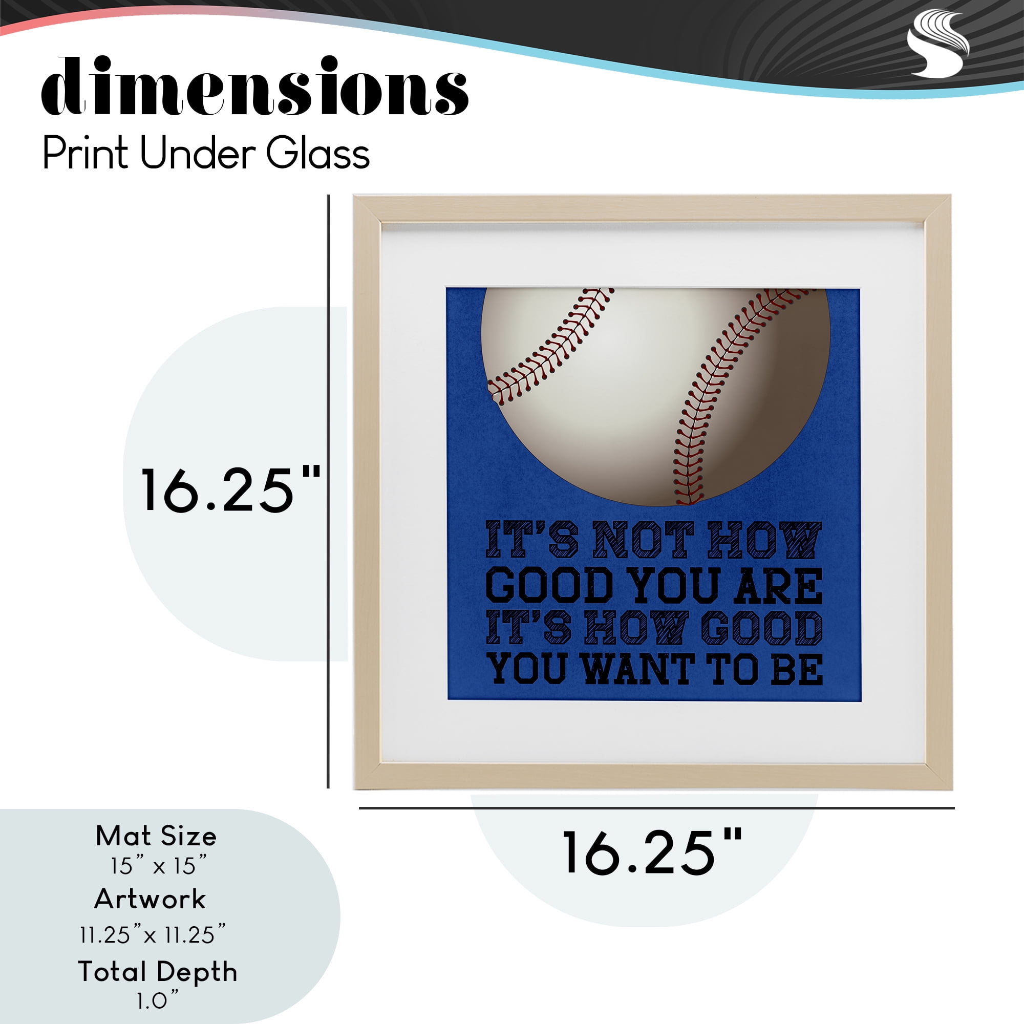 How Good You Want To Be Birch Framed Print Under Glass, design by Marcus Prime