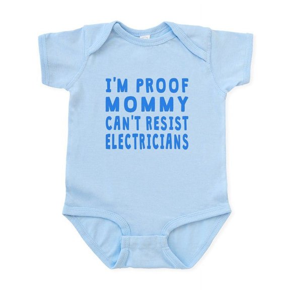 CafePress - Proof Mommy Cant Resist Electricians Body Suit - Baby Light Bodysuit, Size Newborn - 24 Months