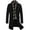 Black, variant on COOFANDY Men's Detachable Plaid Scarfs Wool Blend Coat - Notched Collar Single Breasted Pea Trench Overcoat