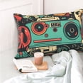 thumbnail image 4 of Honeii Retro Pop Art Collage Print Pillow Cases,Plush Throw Pillow Covers,Decorative Pillowcase for Sofa, Couch, Living Room-20"x30", 4 of 6