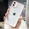 thumbnail image 1 of Funda de teléfono transparente a prueba de golpes con parachoques colorido para iPhone 14 13 12 Mini 11 Pro Max XR X XS 8 7 Plus SE 2022, funda trasera transparente Tan Jianjun unisex, 1 of 2