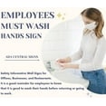 thumbnail image 6 of ADA CENTRAL SIGNS - 6" X4" Employees Must Wash Hands Sign - ADA Compliant Tactile Graphics Grade 2 Braille Text Restroom Sign| Safety Informative Wall Signs for Offices, Businesses, and Restaurants, 6 of 7
