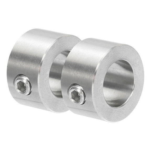 Uxcell 2pcs Shaft Collars 1/2" Bore Stainless Steel Shaft Collars 9/10" OD, 1/2" Width Axle Collar Clamp with Screw