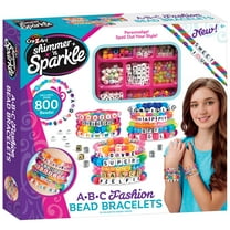 Shimmer 'N Sparkle ABC Fashion DIY Bead Bracelets Kit, 800  Beads, Spell Out Your Style