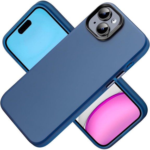 Case for iPhone 15 Plus Anti-Scratch Shockproof Slim Phone Case for iPhone 15 Plus Case Translucent Frosted Blue