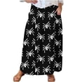 thumbnail image 2 of Nmnitkp Skirts for Women Stylish Prints Maxi Skirts for Women Ankle Length Skirt Casual Long Skirt High Waisted Maxi Skirt Reg and Skirt Long Skirt with Pockets（Halloween Print）, 2 of 5