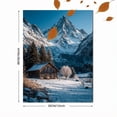 thumbnail image 3 of Austrian Alps Winter Log Cabin Canvas Print, Snow Wonderland Seasonal Home Wall Decor Art, 3 of 8