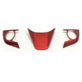 thumbnail image 5 of For Toyota for Camry 2018-2020 Red Interior Steering Wheel Cover Trim 3PCS, 5 of 7