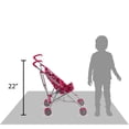 thumbnail image 3 of HUSHLILY - Baby Doll Stroller, Light Weight Foldable, with Smooth Rolling Wheels - (Pink & Black Polka Dots), 3 of 8
