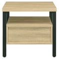 thumbnail image 3 of ACME Yawan Rectangular Accent Table in Oak and Black, 3 of 6