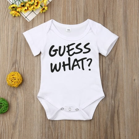 

Baby Boy Girl Short Sleeve Printing Cotton Bodysuit Jumpsuit Playsuit Outfits Summer Clothes