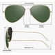 thumbnail image 2 of Lentes De Sol Hombre Dama Moda Uv Clásico Retro Piloto Gota Modelo Verde, 2 of 4