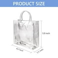 thumbnail image 6 of Hengbo 10 Pcs Clear Gift Bags with Handle 6.2 x 5.9 x 2.7 inch Plastic Transparent Gift Bag PVC Goodie Bag for Boutique Wedding Birthday Party Halloween Christmas, 6 of 8