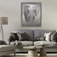 thumbnail image 2 of Stupell Industries Graceful Titan Elephant Gray Framed Floater Canvas Wall Art design by Kelley Parker, 31 x 25, 2 of 9