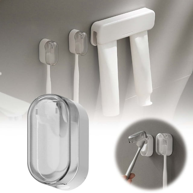 Wall Mounted Toothbrush Holder With Cup Organizer For Toothbrush Boho Bathroom Rugs Bath Towels Bulk Paper Towel Holder for Bathroom Bathroom Storage Containers Bathroom Organizer over Toilet
