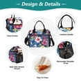 thumbnail image 3 of Lunch Bag Insulated Lunch Box Leakproof Reusable Cooler Tote Adjustable Shoulder Strap for Men Women Sea and Tropical Flower 9L, 3 of 6