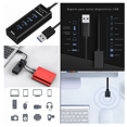 thumbnail image 2 of Hub Usb Bloosom  3.0 4 Puertos Expansor Multi Para Laptop Pc 4 En 1 Negro, 2 of 4