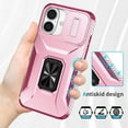 thumbnail image 5 of Funda para GANGXUN iPhone 16 - Soporte metálico, Función magnética, Rosa, 5 of 5