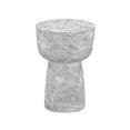 thumbnail image 3 of Charra Grey Faux Marble Indoor/Outdoor Side Table, 3 of 4