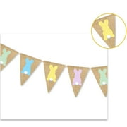 Banners Colorful Bunny White Bunny Rabbit Carrot Pattern Various Types Easter,Home Decor
