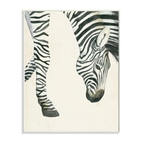 Stupell Industries Zebra Grazing Striped Safari Animal Hoof Detail Wall Plaque by Grace Popp