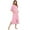 Pink, variant on WOLLED Cotton Large Size Robe for Womens Casual Solid color Nightgowns Fall Winter Zipper Bathrobe Long-Sleeved V-neck Pajamas S-XXL