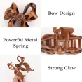 thumbnail image 2 of Stylish Hair Accessories, Non-slip Design, Metal, Brown, 4 Pack, 2 of 4