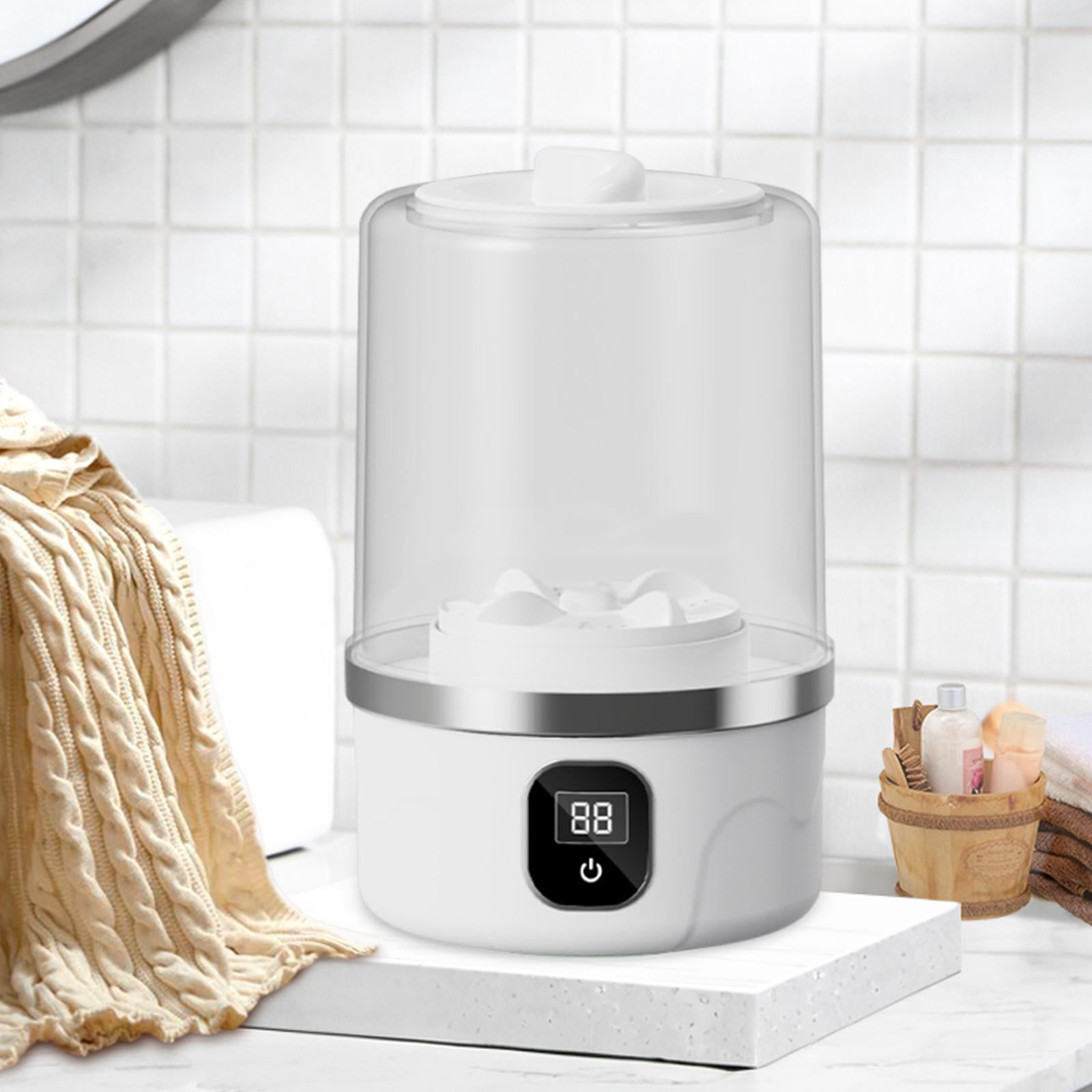CarpNettore Mini Washing Machine Underwear Bras Socks Washer Rechargeable Laundry Appliances White