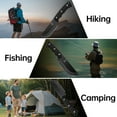 thumbnail image 4 of Plys Camping Knife with Sheath, Full Tang Outdoor Hunting Gear Tactical Fixed Blade Knives with PP Fiber Handle, 4 inch Black Straight Blade, 4 of 7