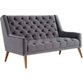 thumbnail image 5 of Modway Peruse Performance Velvet Loveseat in Gray, 5 of 5