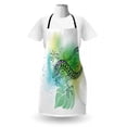 thumbnail image 3 of Salamander Apron, Dark Grey Outline of a Lizard on Nature Tones Botanical Exotic Art, Unisex Kitchen Bib with Adjustable Neck for Cooking Gardening, Adult Size, White and Multicolor, by Ambesonne, 3 of 4