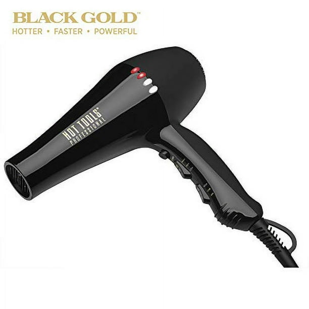 Secador de pelo Hot Tools Profesional Motor Iónico Negro Dorado