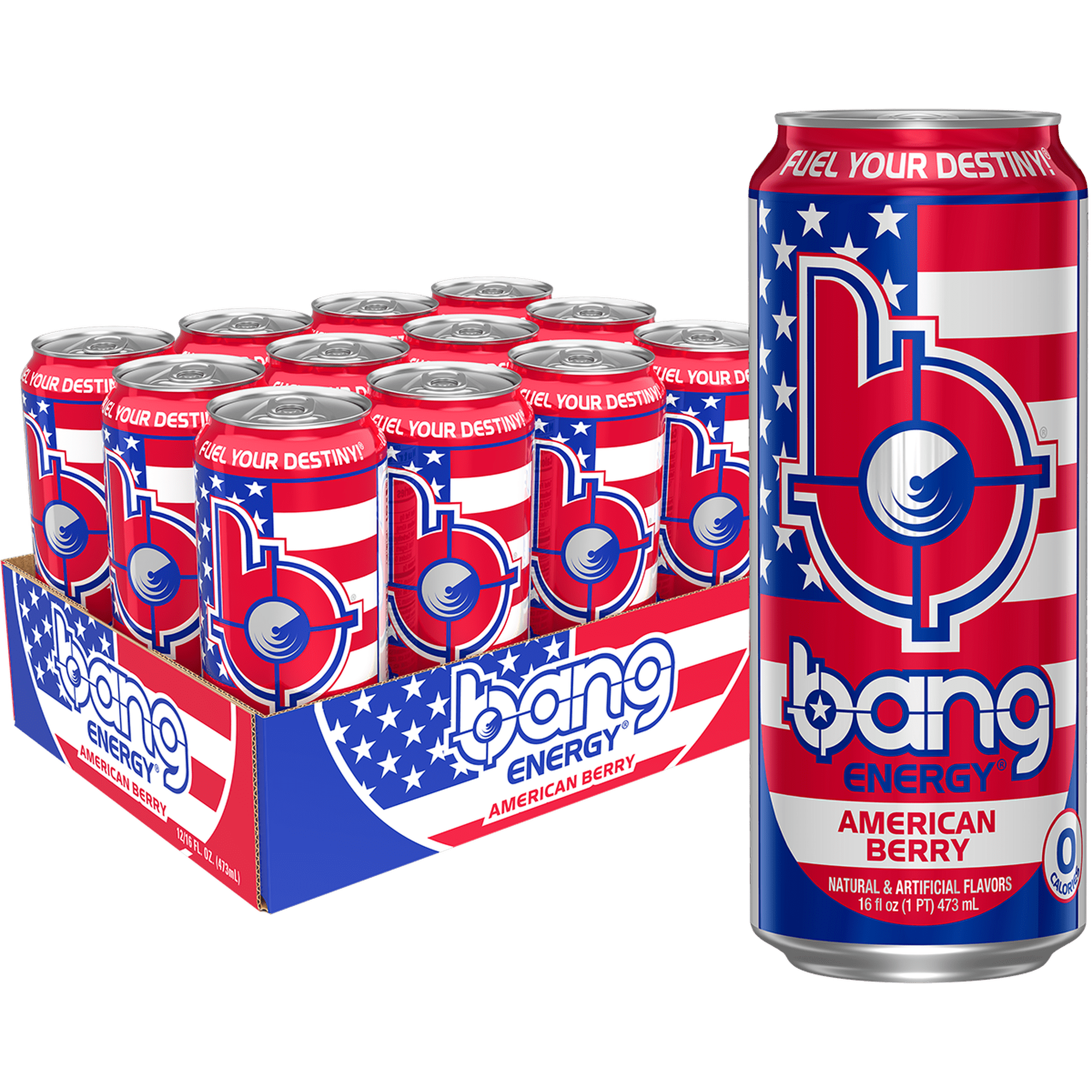 Bang Energy Drink, American Berry, 16 fl oz, 12 cans