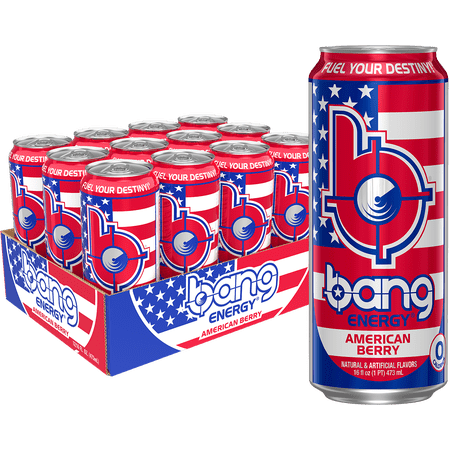 Bang Energy Drink, American Berry, 16 fl oz, 12 cans