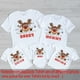 thumbnail image 3 of Ropa familiar a juego con estampado de ciervos para Navidad, atuendo familiar para estar juntos, camisetas navideñas, camisetas a juego para mamá, papá, niños y bebés, 3 of 5