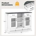 thumbnail image 3 of Costway Sideboard Buffet Cabinet with 2 Drawers 2 Doors 3 Open Compartments 4 Shelves White, 3 of 10