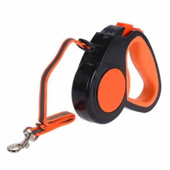 Orange Reflective Automatic Dog Leash For Medium Breeds up to 44 Pounds