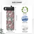 thumbnail image 4 of Vsdgher Rose Flowers for Insulated Stainless Steel Water Bottle,18oz Sports Water Bottle Stainless Steel Reusable Tumbler for Sports, Travel, and School, 4 of 8