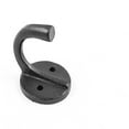 thumbnail image 5 of Renovators Supply Black Wrought Iron Wall Coat Hook Durable 1.6" L Single Hooks forTowel, Kitchenware, Robe or Jacket Wall Mount Rust Resistant Hanger Hooks w/Hardware Pack of 4, 5 of 8