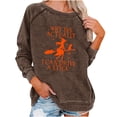 thumbnail image 2 of Meichang Chandails en Molleton pour Femmes Sans Capuche Manches Longues Col Rond Pull Confortable Mignon Graphique Automne Chandails en Molleton Légers Raglan, 2 of 4