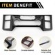 thumbnail image 4 of Cubierta del panel de aire acondicionado A/C Unique Bargains para Ford F-150 21-24 negro 1 juego, 4 of 6