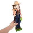 thumbnail image 2 of Gymnture christmas Traditional Wooden Nutcracker Hand Painted Christmas Decor Classic Nutcracker with Straw Hat, 2 of 11
