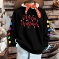 thumbnail image 6 of lulshou Sweatshirt for Women Christmas "Merry Christmas" Print Sweatshirt Fleece Crewneck Pullover Cozy Long Sleeve Casual Top, Black, M, 6 of 9