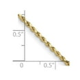 thumbnail image 2 of 14k Gold 2mm Semi-solid Sparkle-Cut Rope Chain Necklace 18 Inch Chain Necklace for Women and Men, 2 of 2