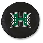 NCAA Tire Cover by Holland Bar Stool - University of Hawaii, Black - 34'' x 8''