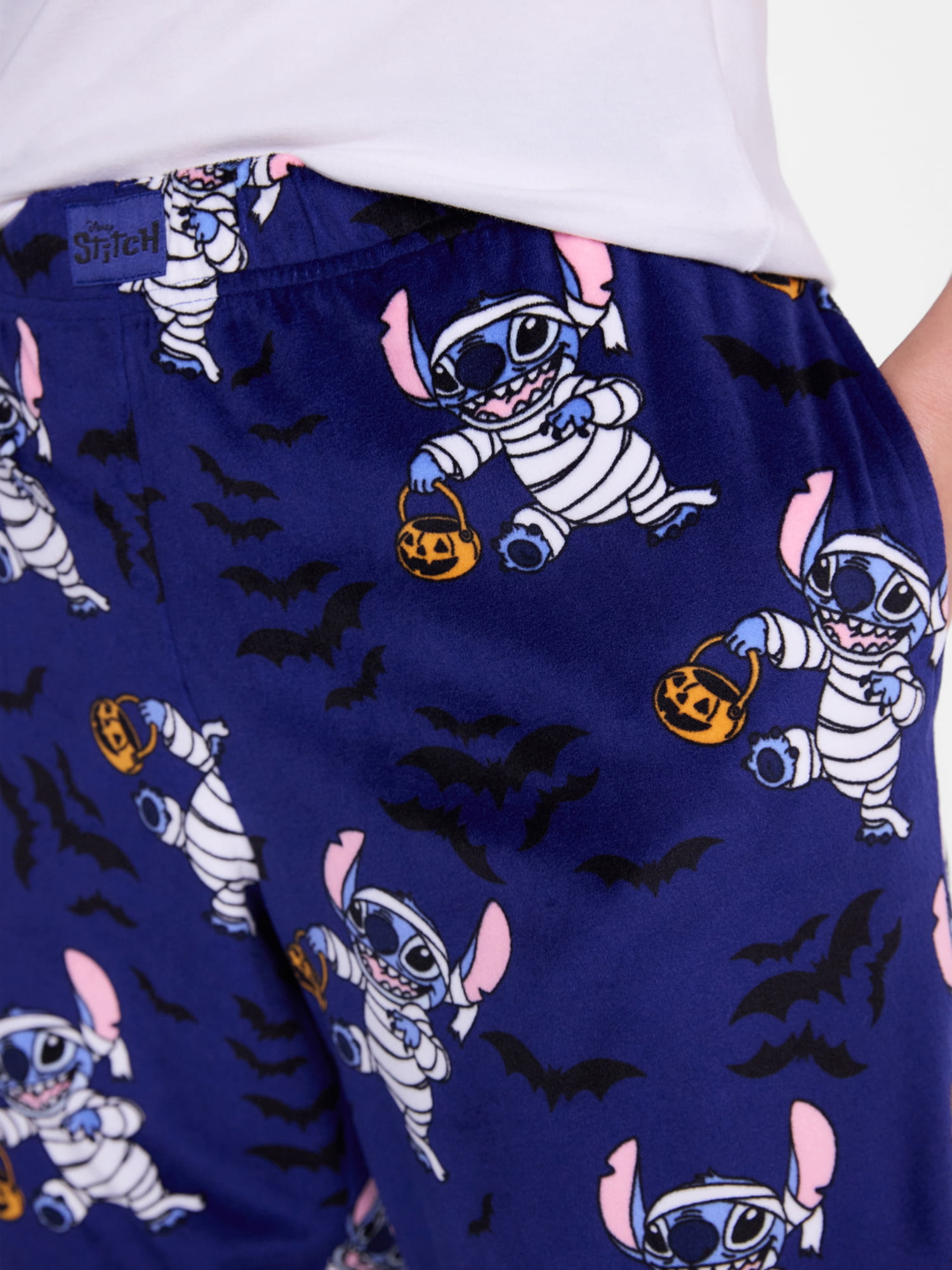 Disney Stitch Women's Halloween Velour Sleep Pants, Sizes XS-3X